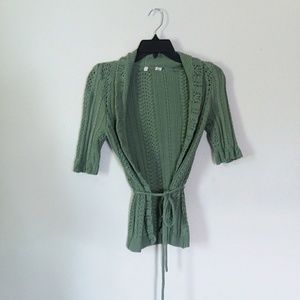 Anthropologie Moth Tie Front Cardigan